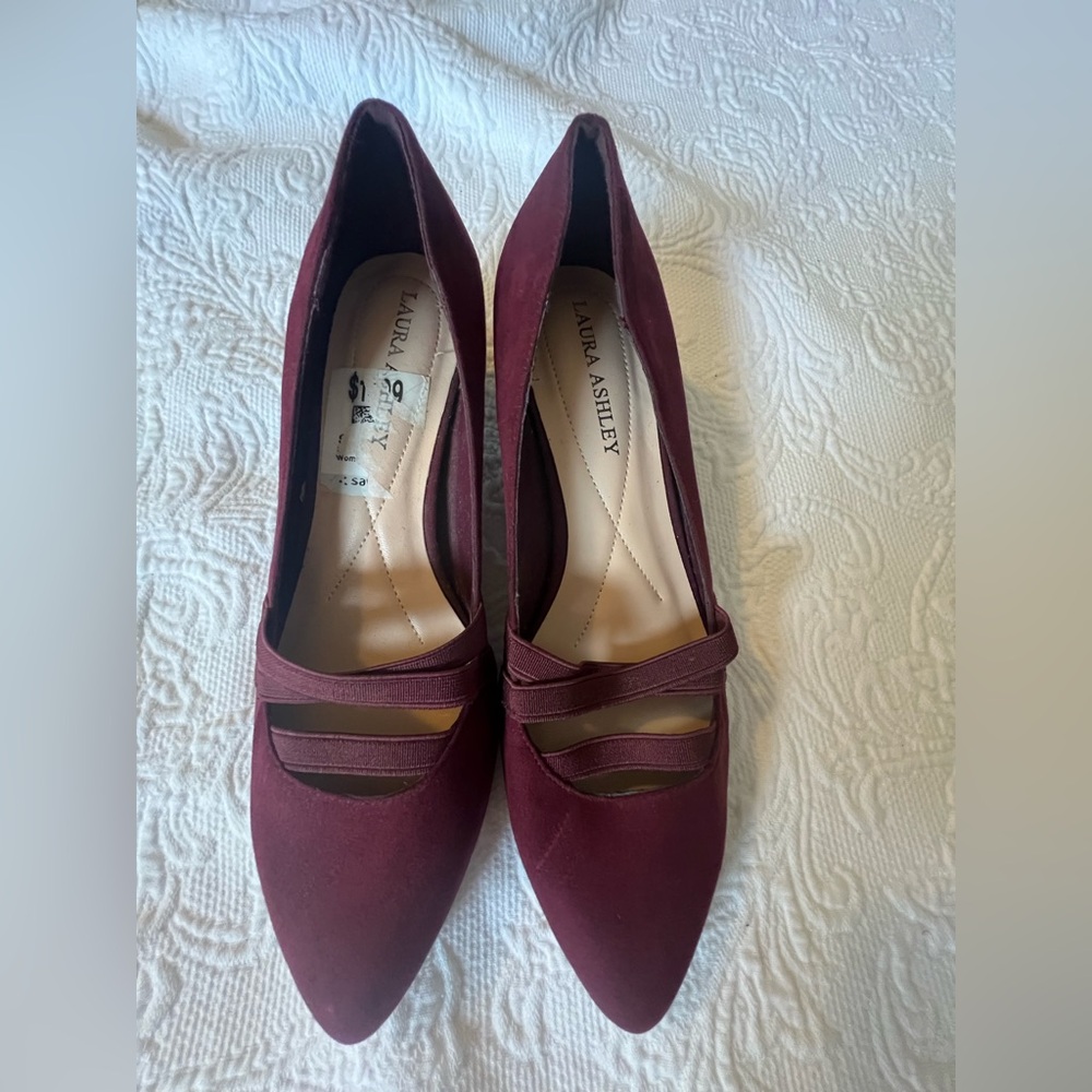 Laura Ashley Deep Red Women's Low Heels